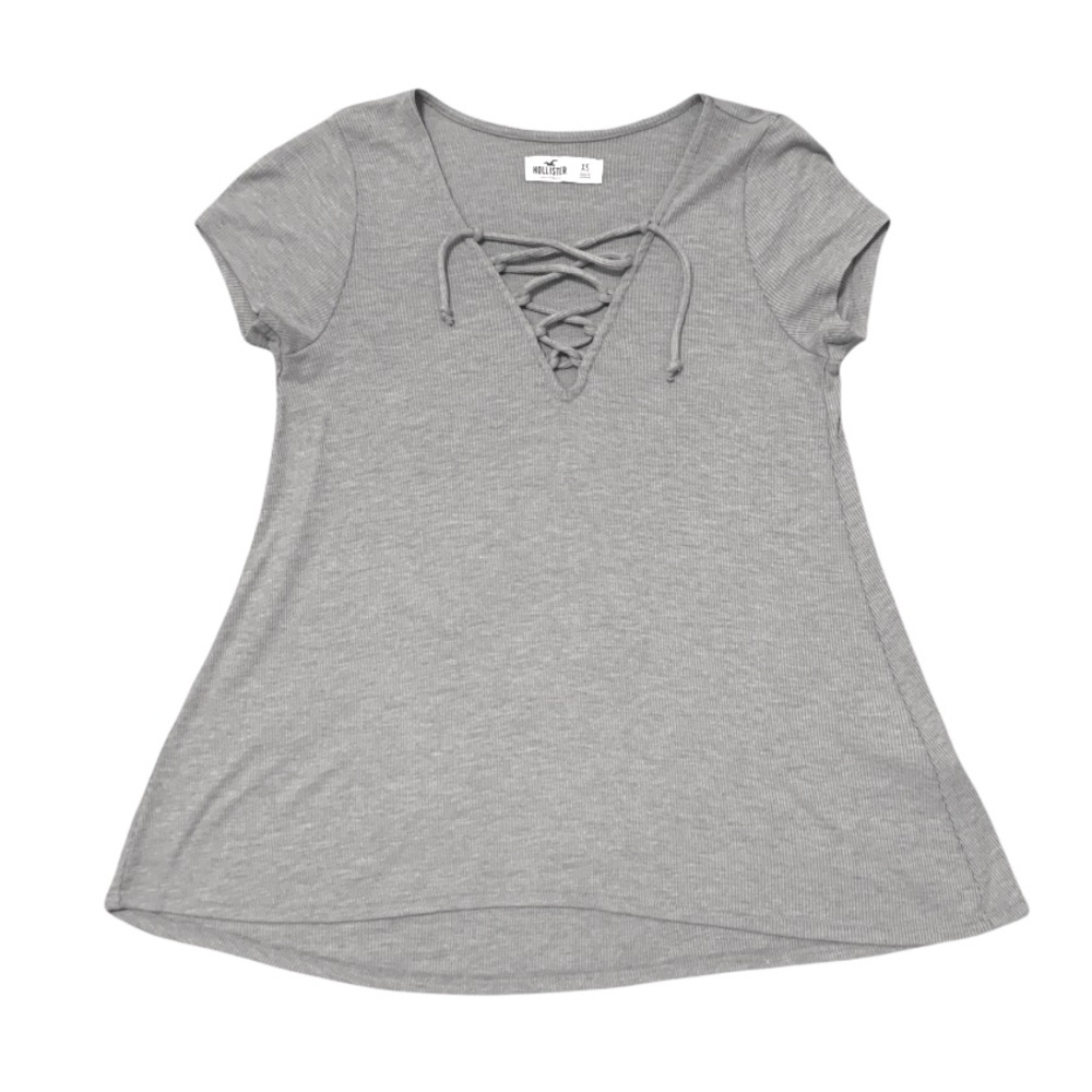 Hollister Tie Front Short Sleeve Shirt